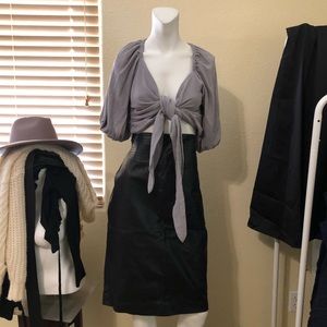 90% off!! 
🖤Spiegel 100% leather high wasted detailed skirt 12